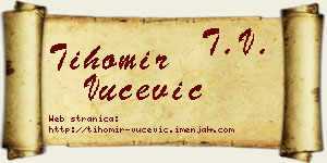 Tihomir Vučević vizit kartica